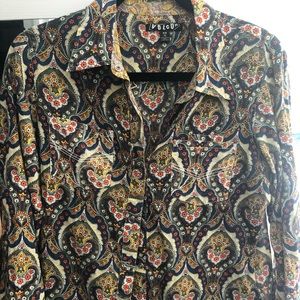 Volcom button up retro shirt